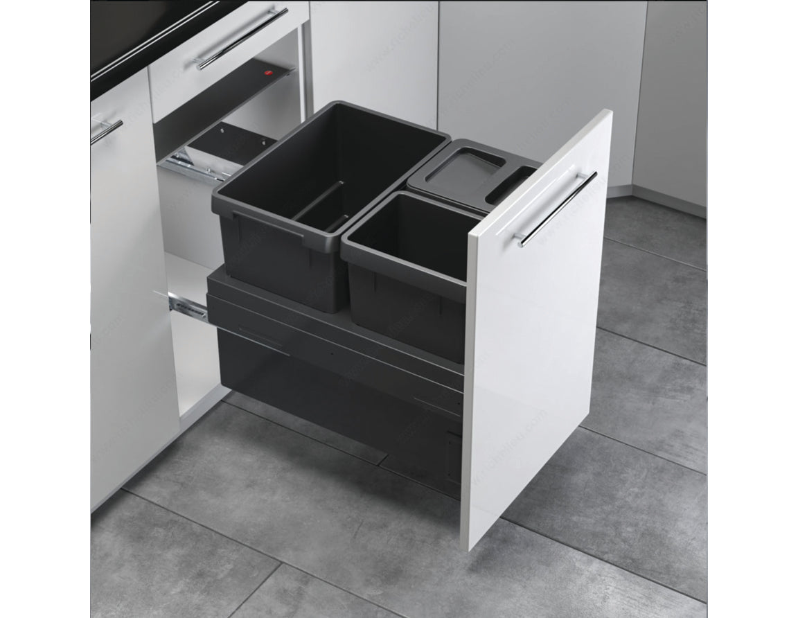 Centre de recyclage SE Cargo 3 bacs - Gris synchronisé