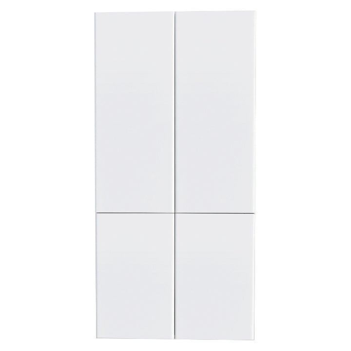 Armoire supérieure de garde-manger blanche brillante à 2 portes, unité de 24L x 55 H x 24 po