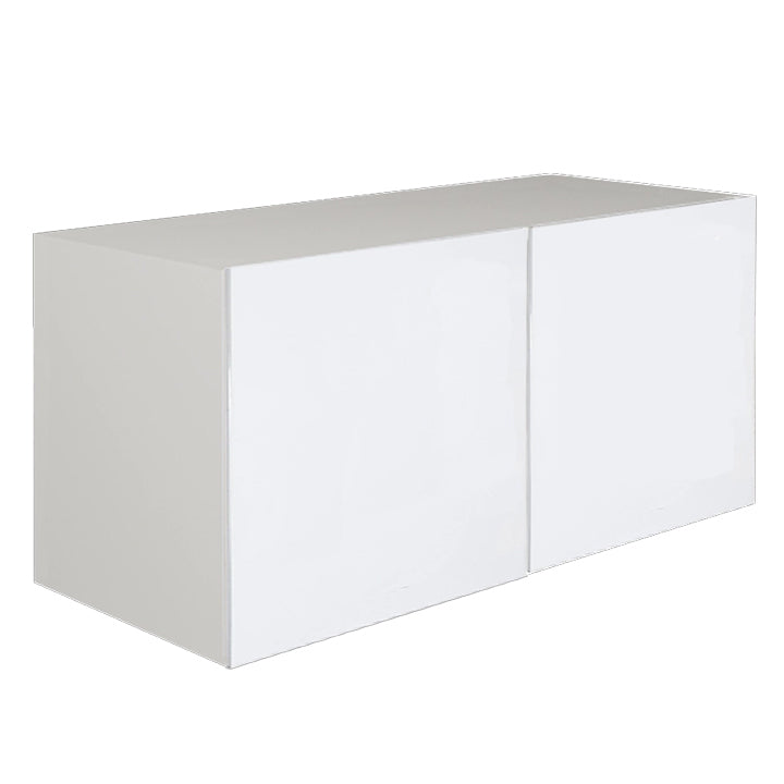 Armoire de cuisine blanche brillante avec réfrigérateur supérieur à 2 portes, unité 33 L x 20 H x 12 1/2 po