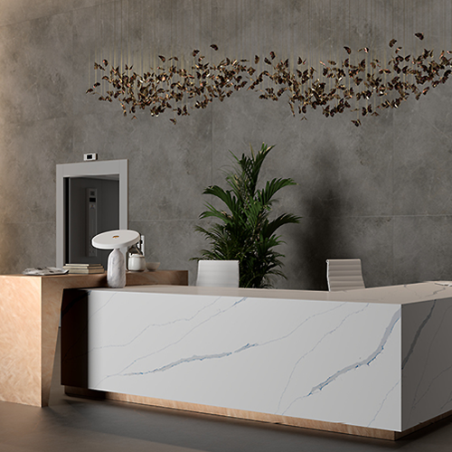 Countertop Quartz 2cm - 3cm LXHA Calacatta Marina 63x130 in