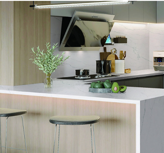 comptoir quartz Alpine White 2cm - 3cm Z2302