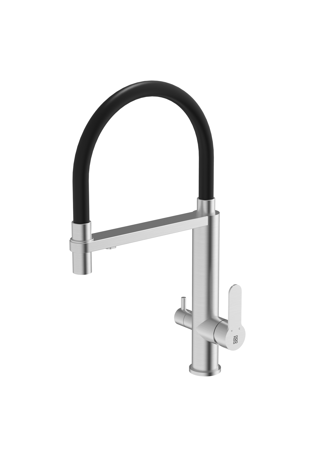 18'' Kitchen Pull Down Faucet Crystal Brush & Black Filtered Water