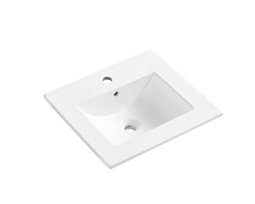 Lavabo en céramique à encastrer dans la salle de bain