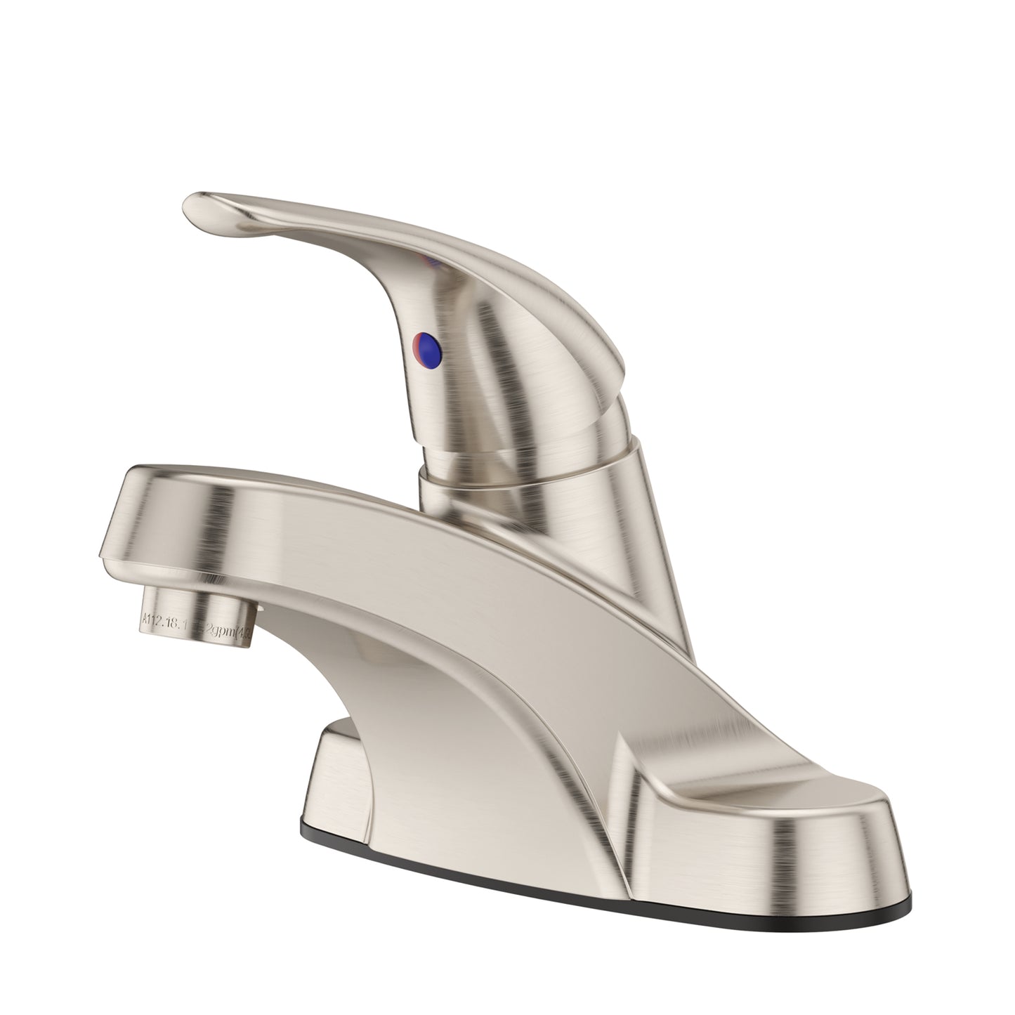 Robinet de salle de bain central à 1 poignée de 4 po, débit de 1,2 GPM - 2 Couleurs