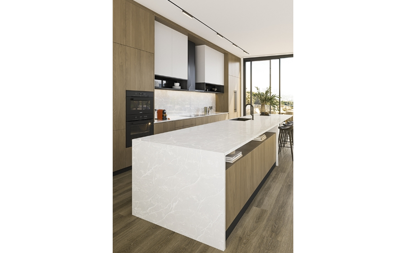 Countertop Quartz 2cm - 3cm LXHA Bianco Glace 63 x 130 in
