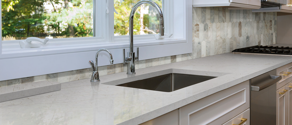 Countertop Quartz 2cm - 3cm Calacatta Karmelo MSI