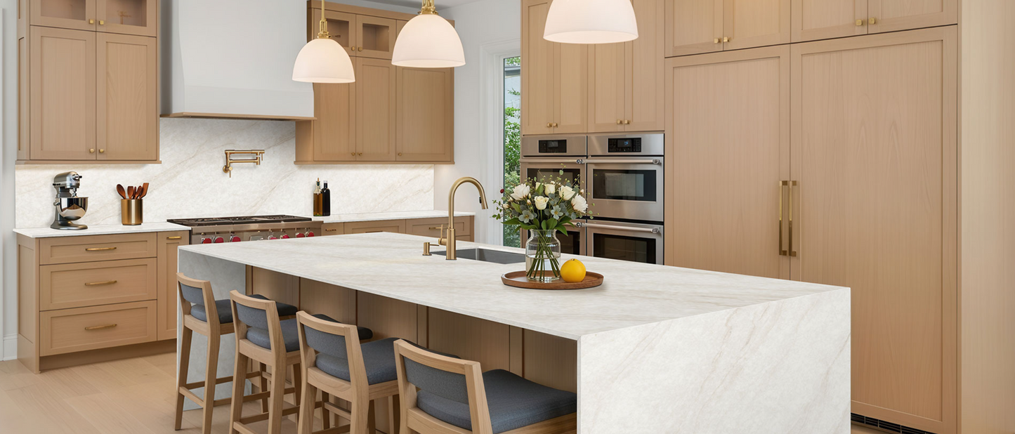 Comptoir en quartz 2 cm - 3 cm IvoriTaj Brushed MSI