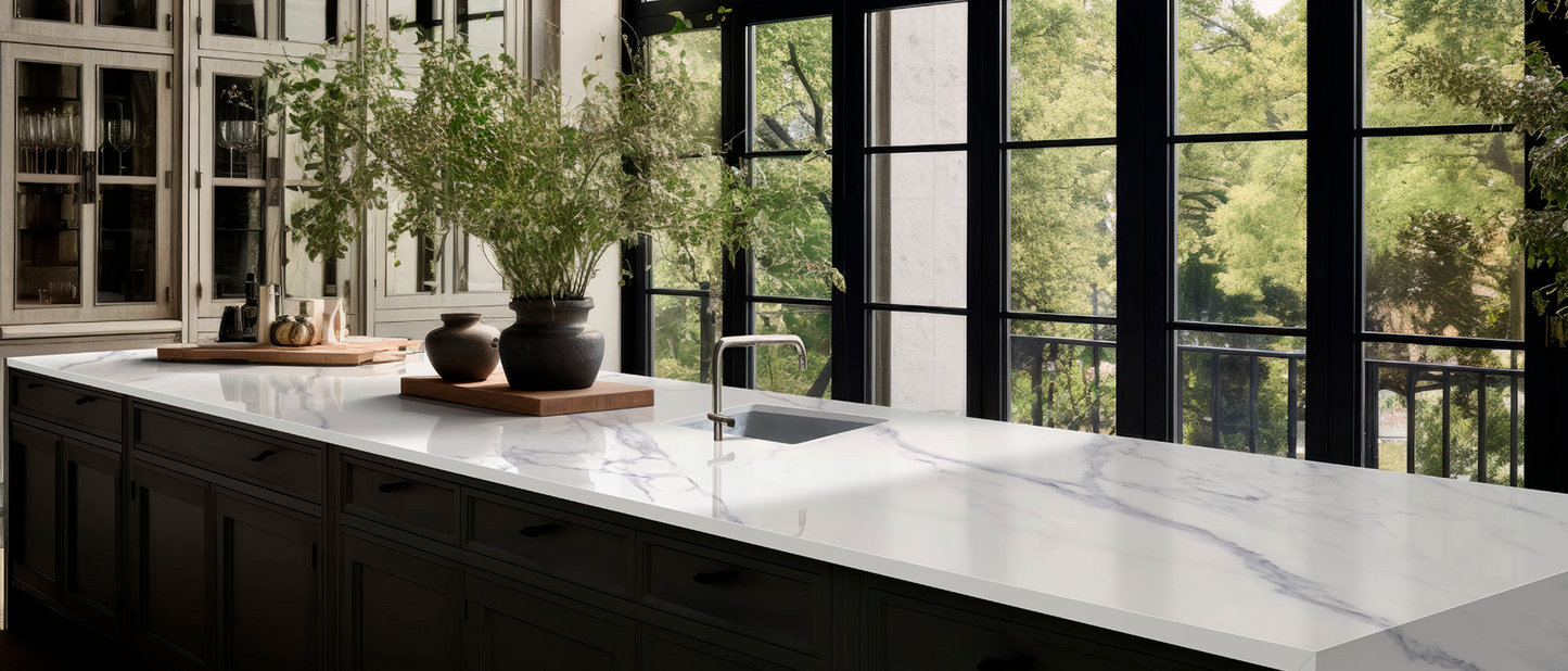 Countertop Quartz 2cm - 3cm Calacatta Anava MSI