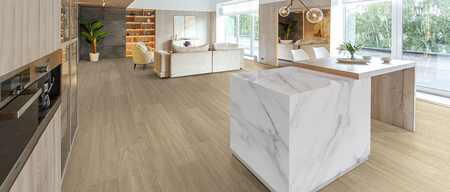 Comptoir en quartz 2 cm - 3 cm Calacatta Castana MSI
