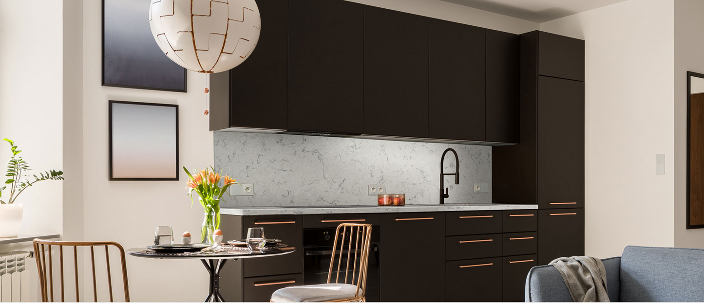 Comptoir en quartz 2 cm - 3 cm Carrara Mist MSI
