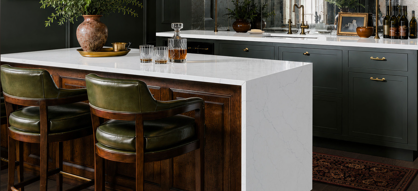 Countertop Quartz 2cm-3cm Calacatta Miraggio Duo 126x63 MSI