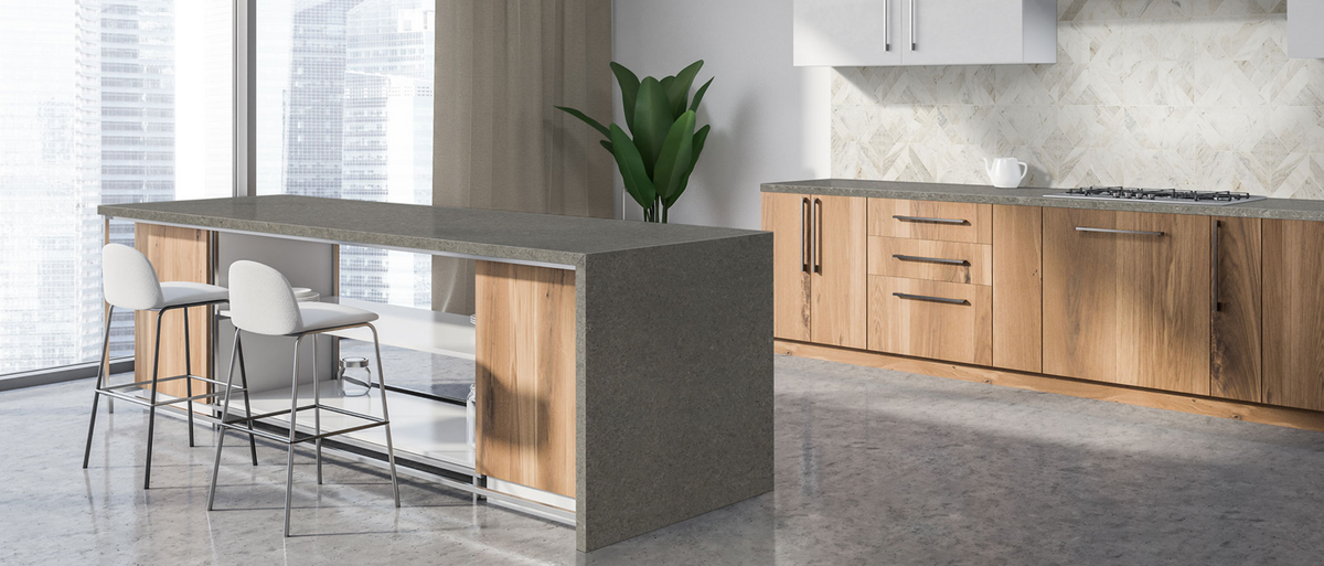 Comptoir en Quartz 2cm - 3 cm Babylon Gray 130x65 MSI