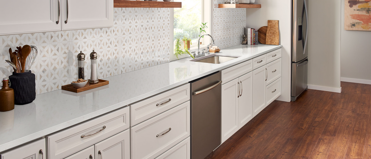 Comptoir en quartz 2cm - 3cm Carrara Miksa Oro 79x138 MSI
