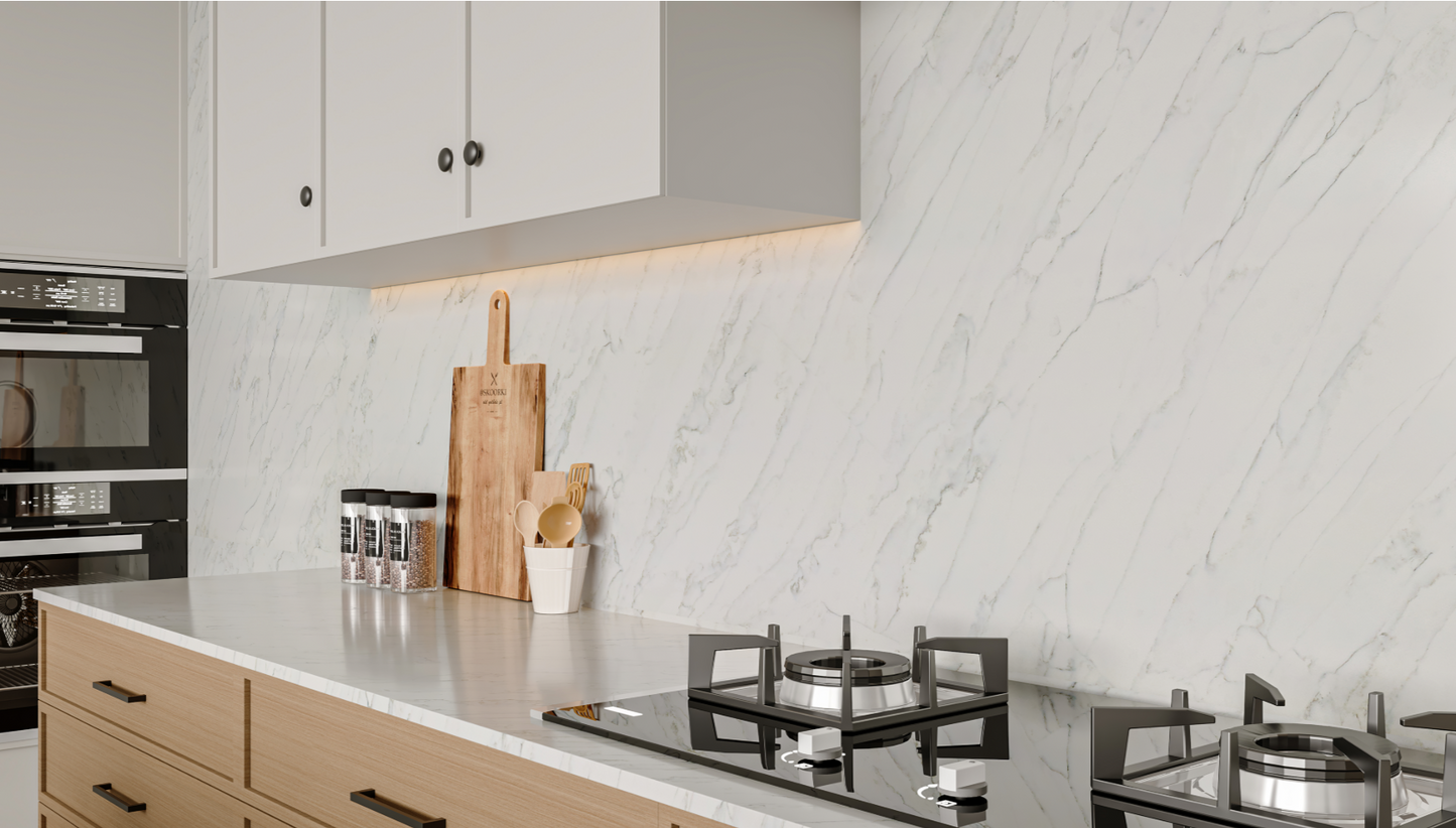 Comptoir en quartz 2 cm - 3cm TCE 4043 Luna Grigio 63 x 126 po