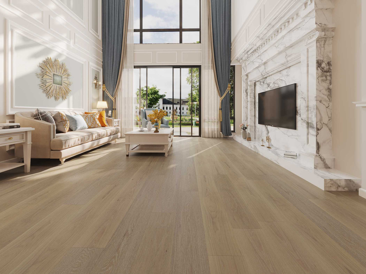 Plancher en bois d'ingénierie Chêne Américain Collection 7 Wheat Berry /Select & Better