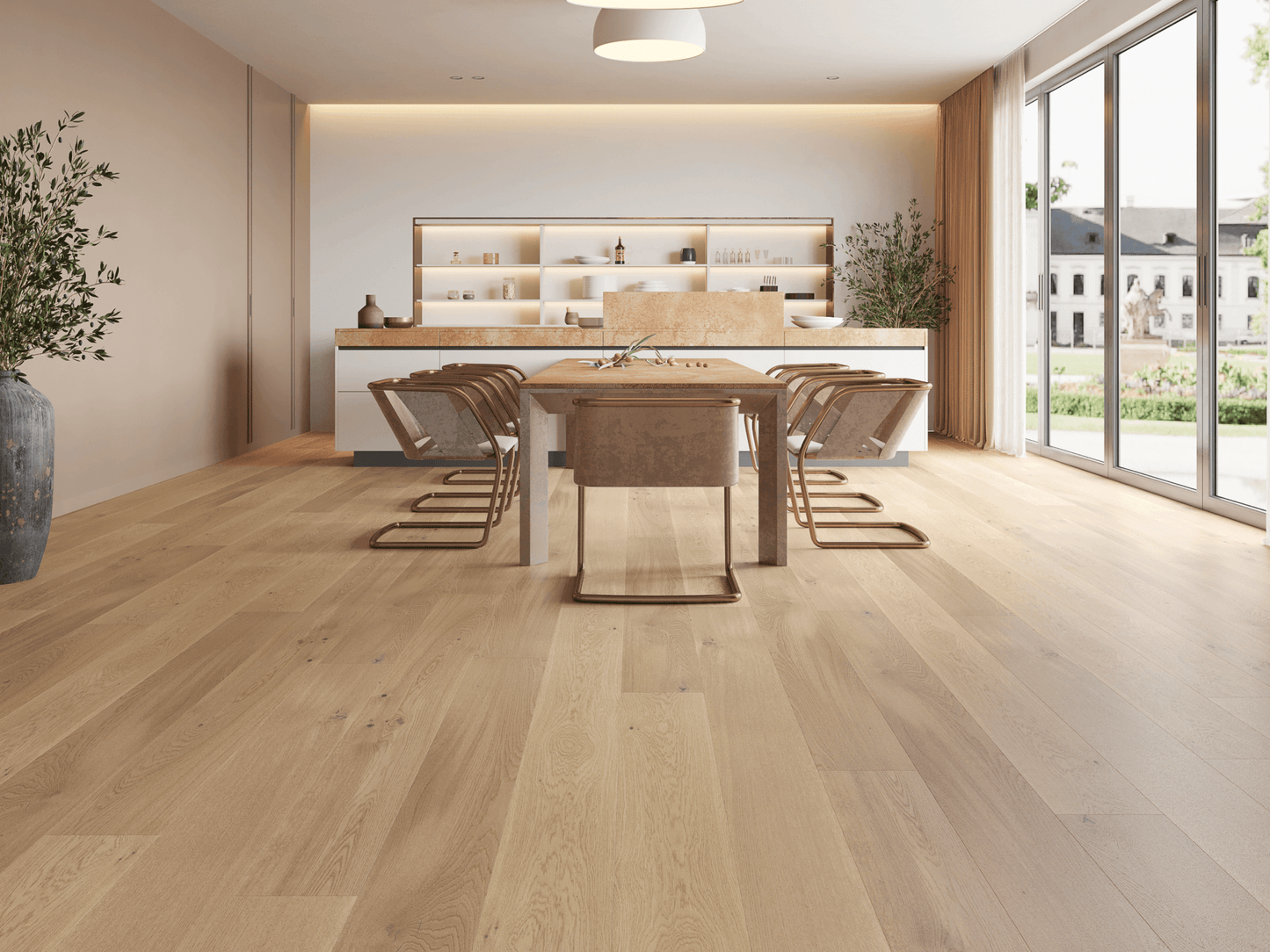 Plancher en bois d'ingénierie Chêne Américain Collection 7 - Macoroon / Select
