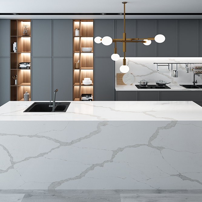 Comptoir Quartz 2cm - 3cm KASS 8833 SF