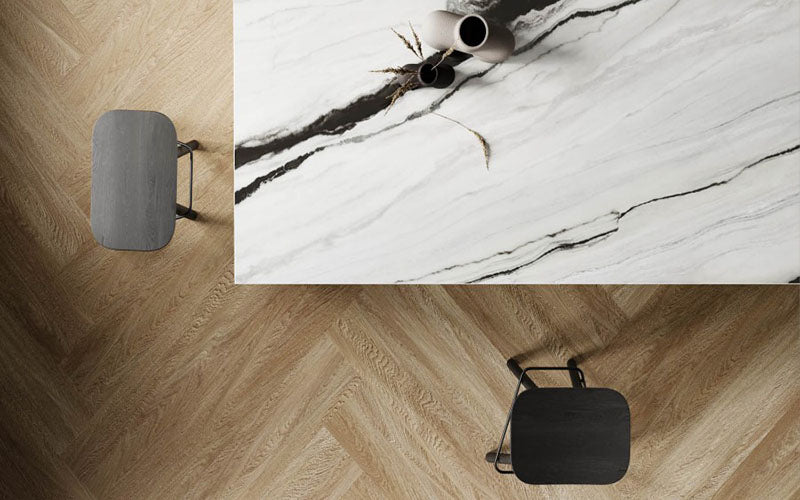 Dalle en porcelaine Teracanto - Charcoal White 12mm 126x63