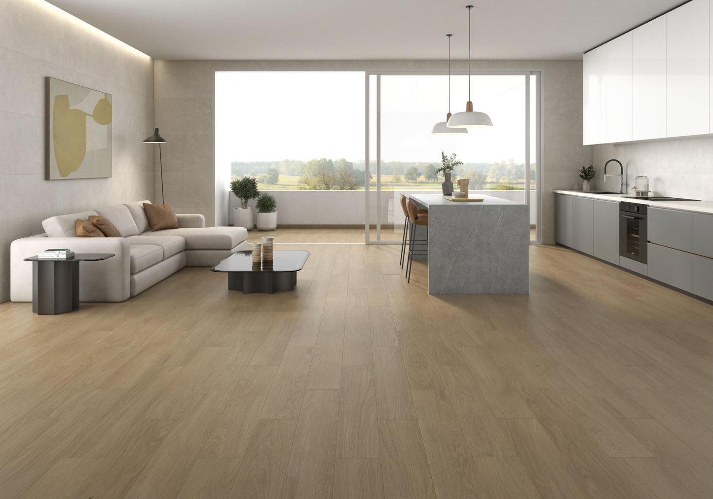 Porcelain Ceramic Tile - (F) KALON Collection available in 1 sizes, 2 colors and 1 finish.