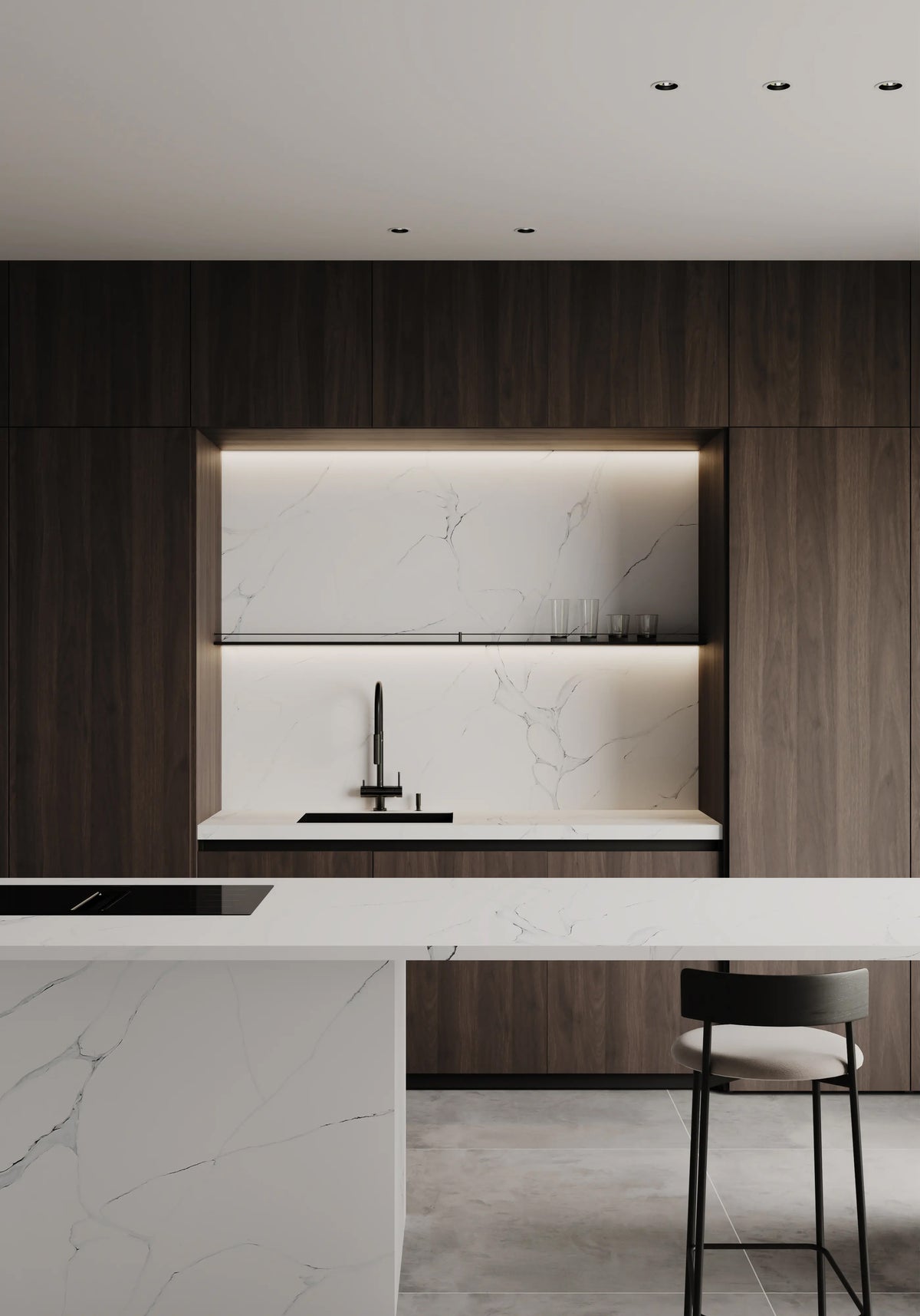 Countertop Quartz 2cm - 3cm TCE 4040 Arctic Flow 63x126 in
