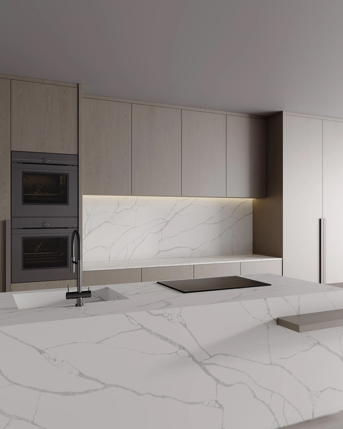 comptoir en Quartz 2 cm - 3 cm TCE 4029 Calacatta Max 63 x 126 po