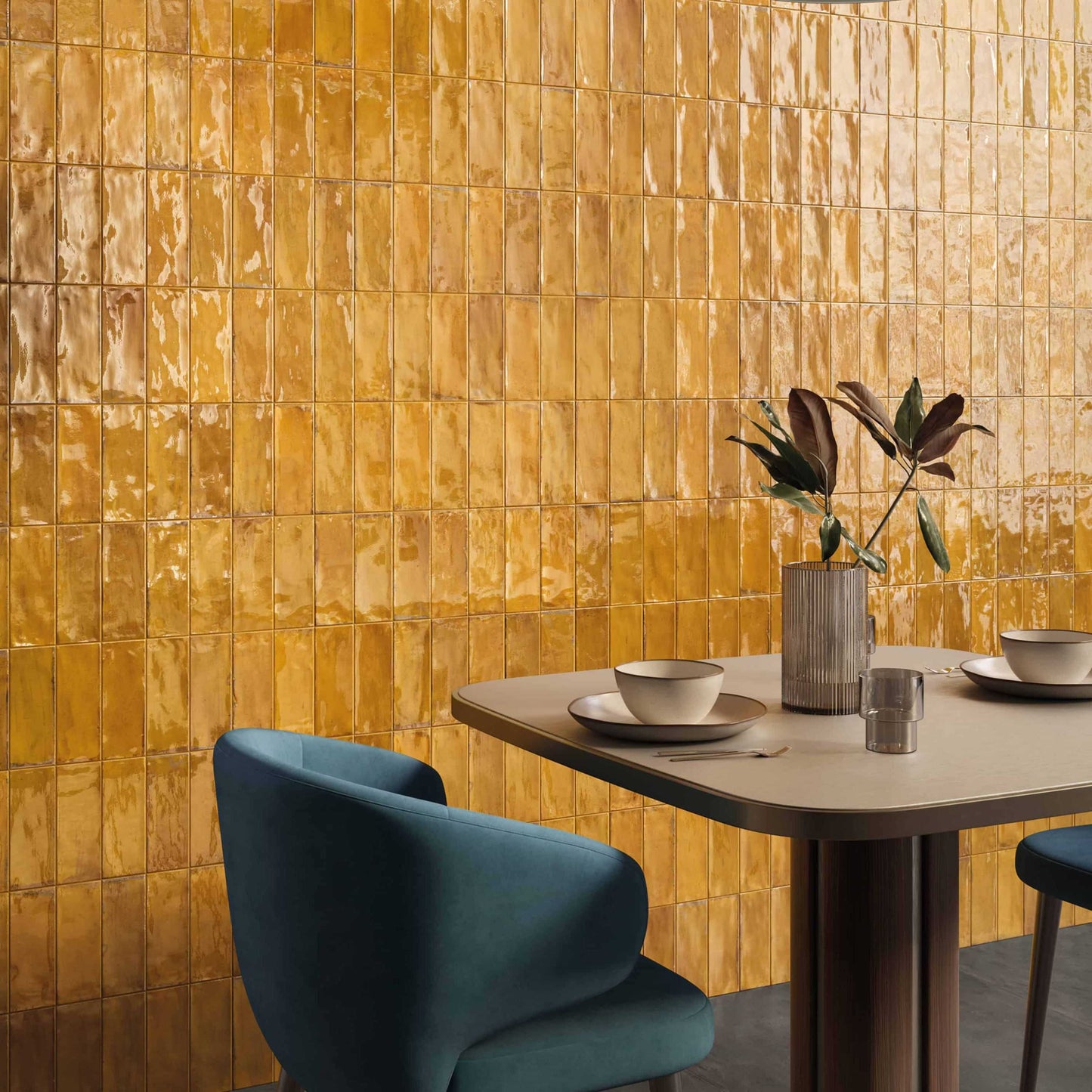 Carreaux de porcelaine Collection Forme, Ocra, 3 x 8 po, brillant