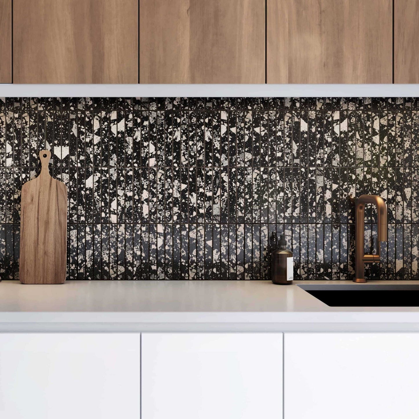 Carreau de porcelaine Pieza Collectcion 1x8 po poli