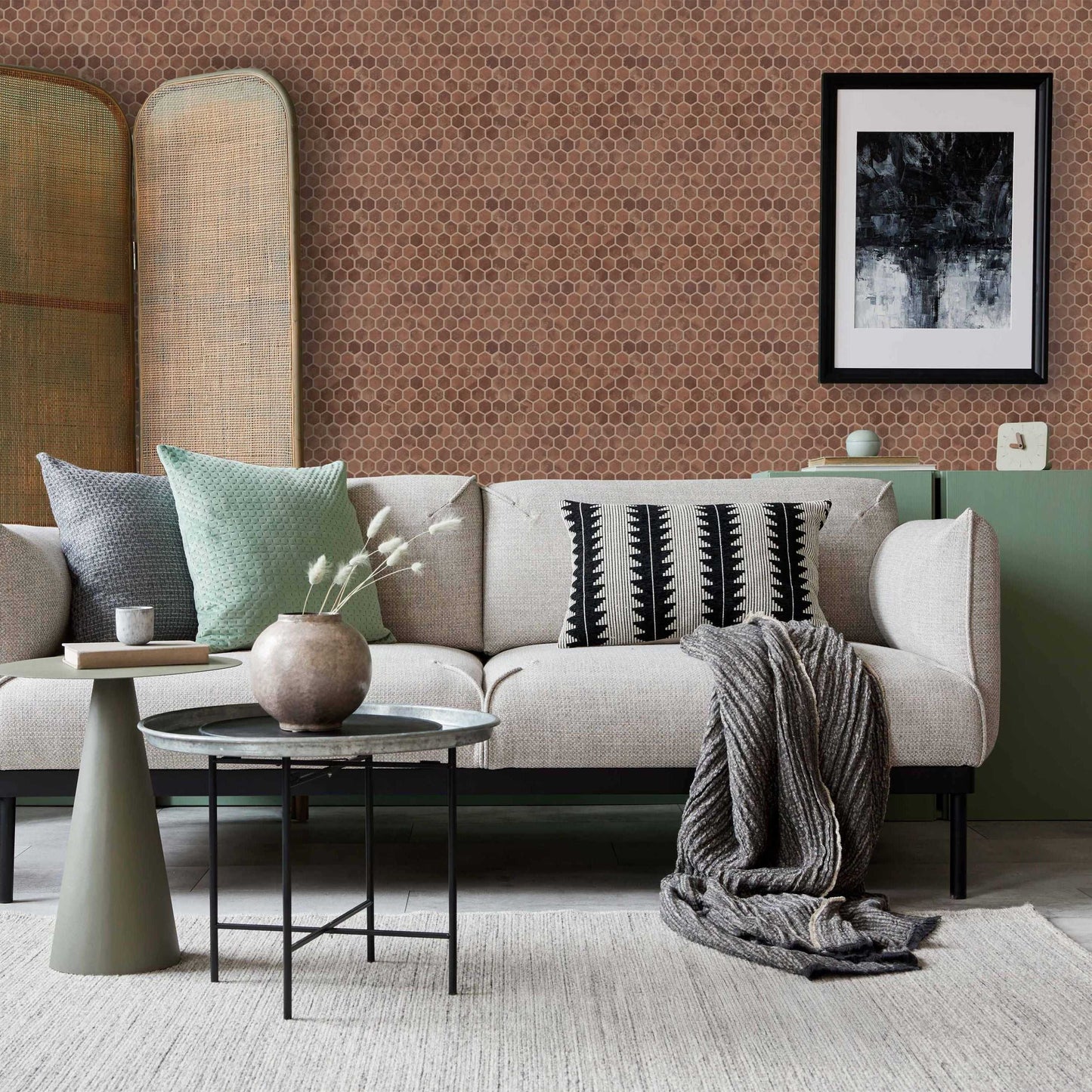 Collection de carreaux de porcelaine Hexacotta : 1 format, 3 couleurs, 2 finitions