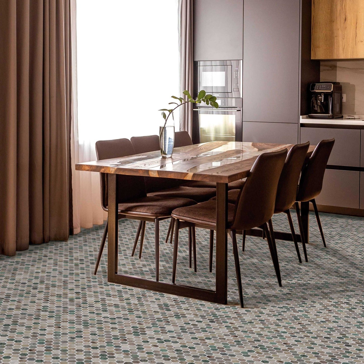 Collection de carreaux de porcelaine Hexacotta : 1 format, 3 couleurs, 2 finitions