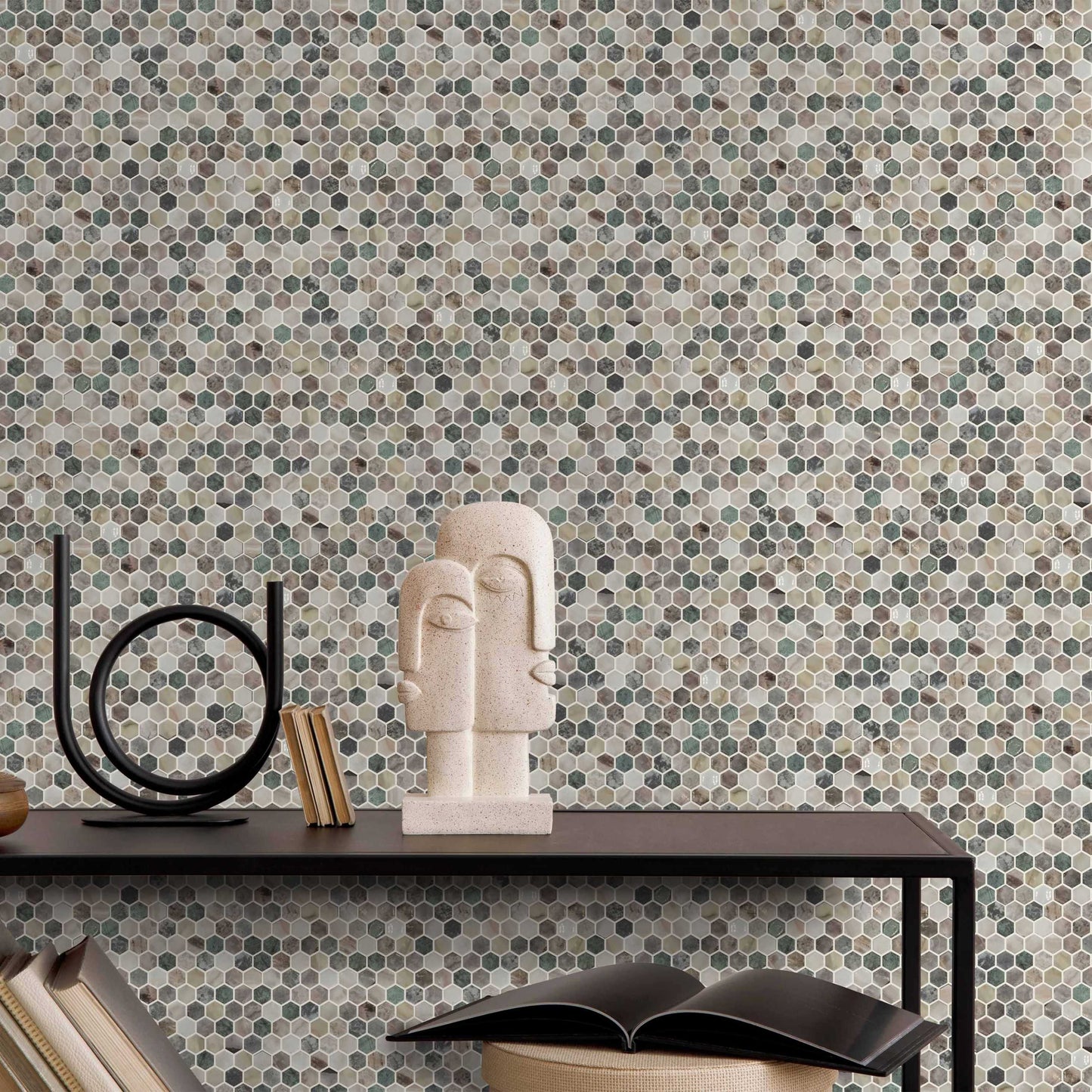 Collection de carreaux de porcelaine Hexacotta : 1 format, 3 couleurs, 2 finitions