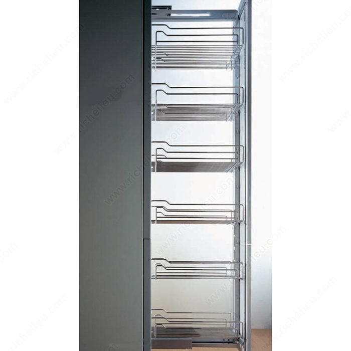 Ensemble Dispensa à paniers de fil chromé