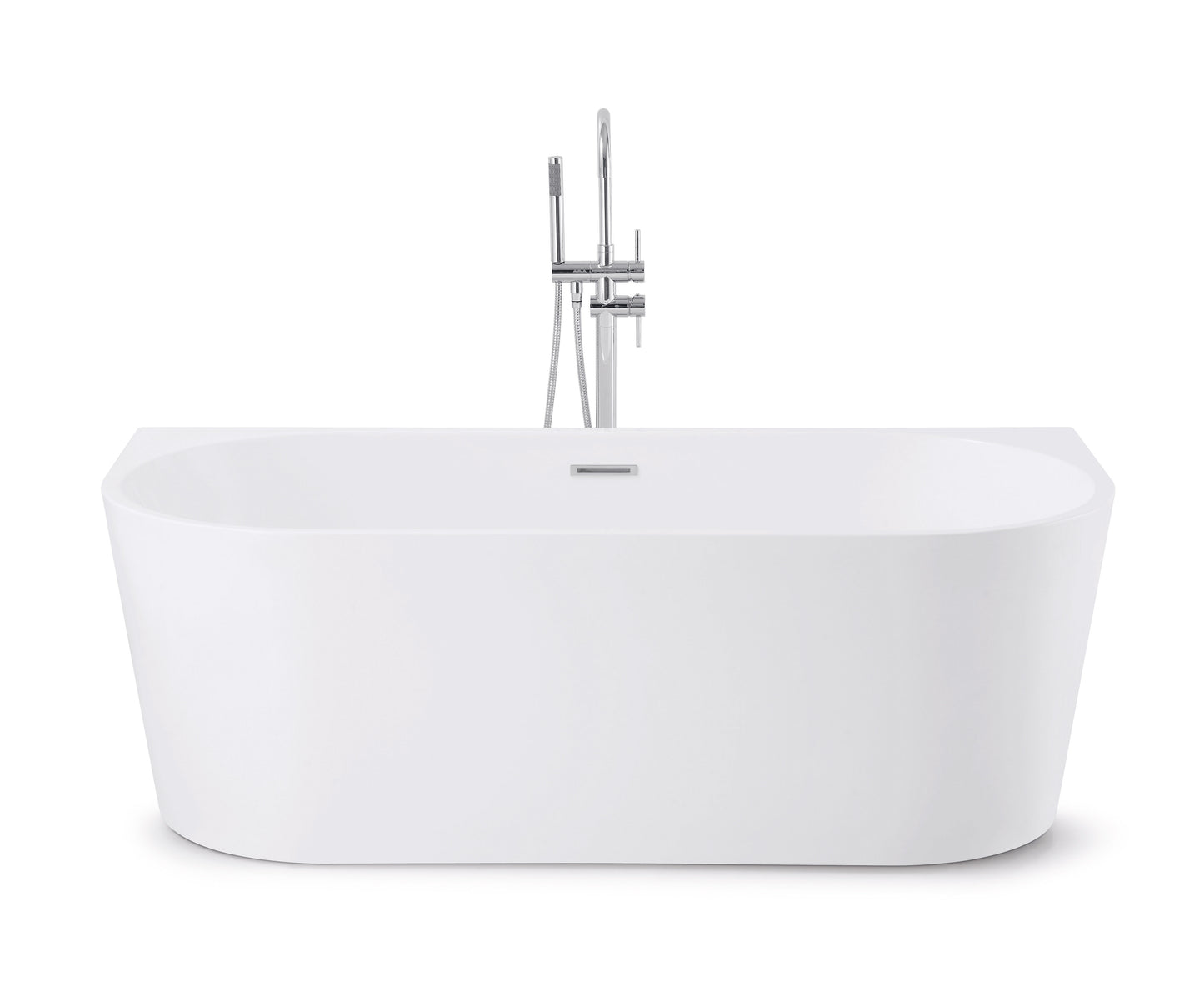 Freestanding Bathtub, White Size: 59×27½×22-4/5 in (1500×700×580mm)