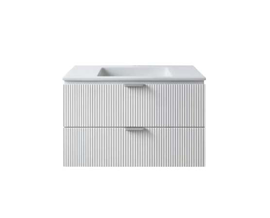 Vanity Suspended 24 in 2 Drawers Undermounted slider with countertop 2 Colors