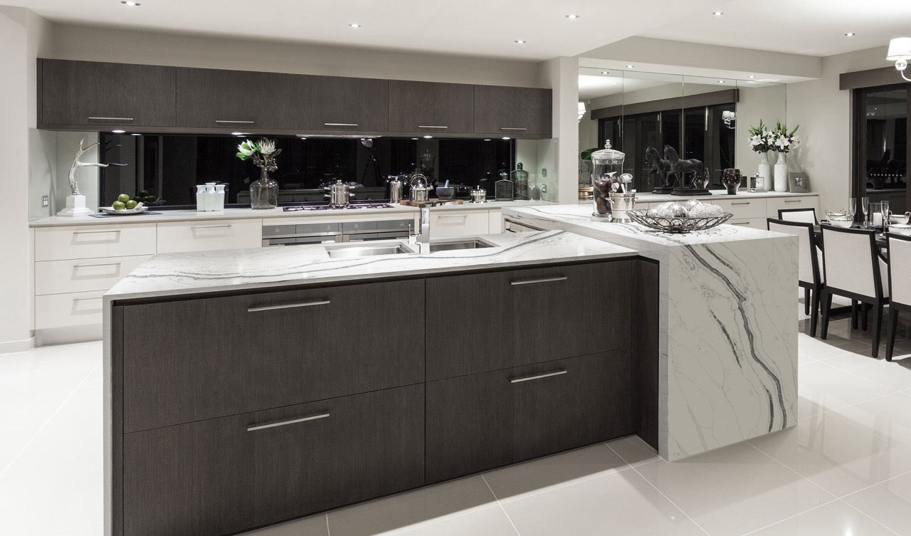 Countertop Quartz Prime Stone 2cm - 3cm Mondria Kumair 63.5x127 in