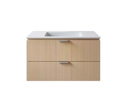 Vanity Suspended 30 in 2 Drawers Undermounted slider with countertop 2 Colors