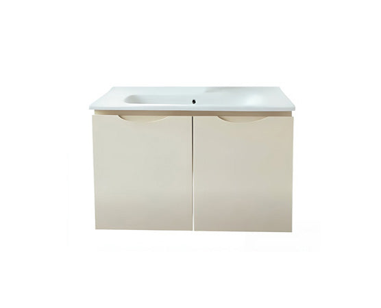 Vanity Suspended 30 in Taupe 2Doors with countertop