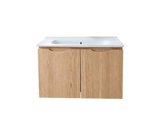 Vanity Suspended 30 in Natural 2Doors with countertop