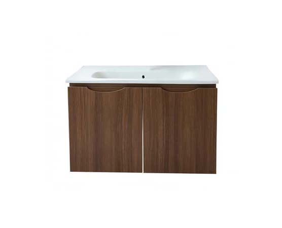 Vanity Suspended 30 in Walnut 2Doors with countertop