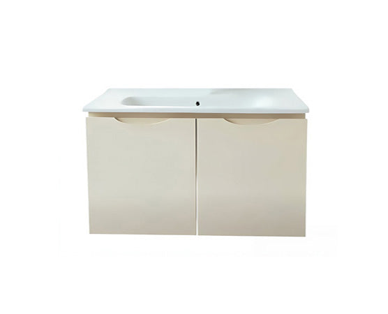 Vanity Suspended 36 in Taupe 2Doors with countertop