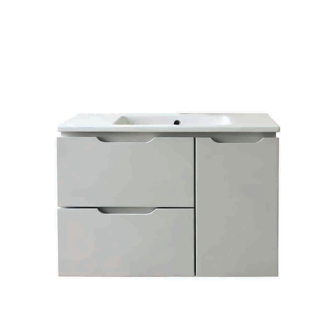 Vanity Suspended 40 in 2Drawers 1Door Undermounted slider with countertop 5 Colors