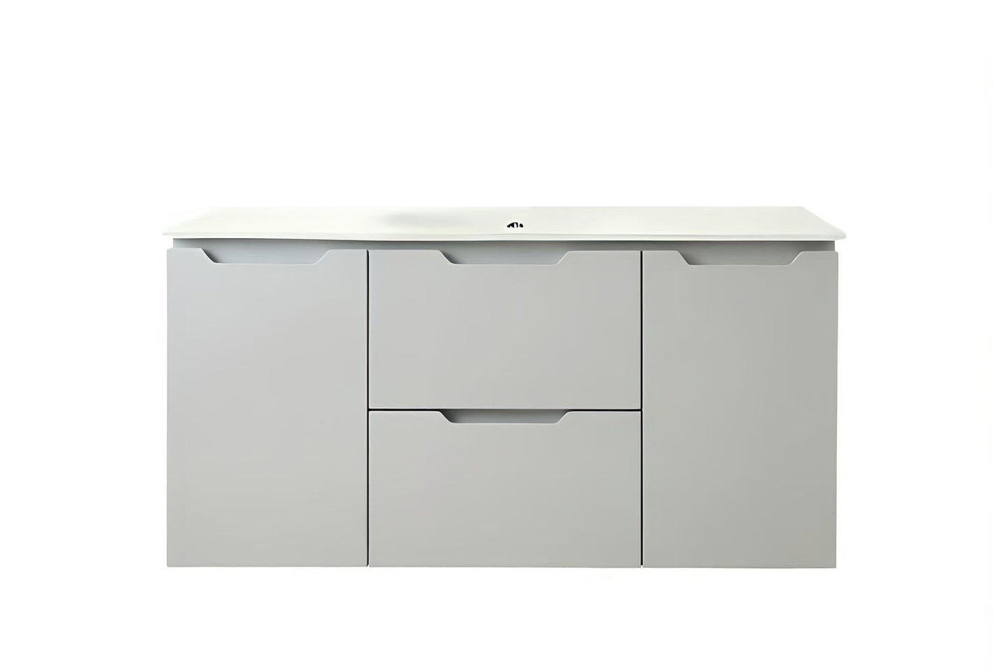Vanity Suspended 48 in 2Drawers 2Doors Undermounted slider with countertop 5 Colors