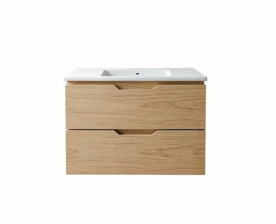Vanity Suspended 30 in 2Drawers Undermounted slider with countertop 5 Colors