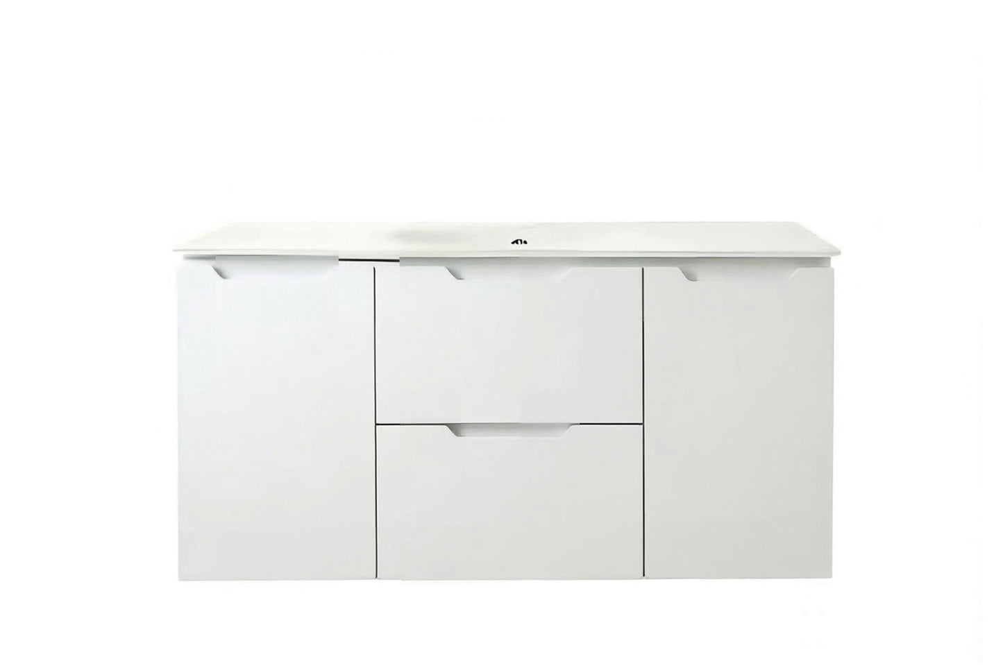 Vanity Suspended 48 in 2Drawers 2Doors Undermounted slider with countertop 5 Colors