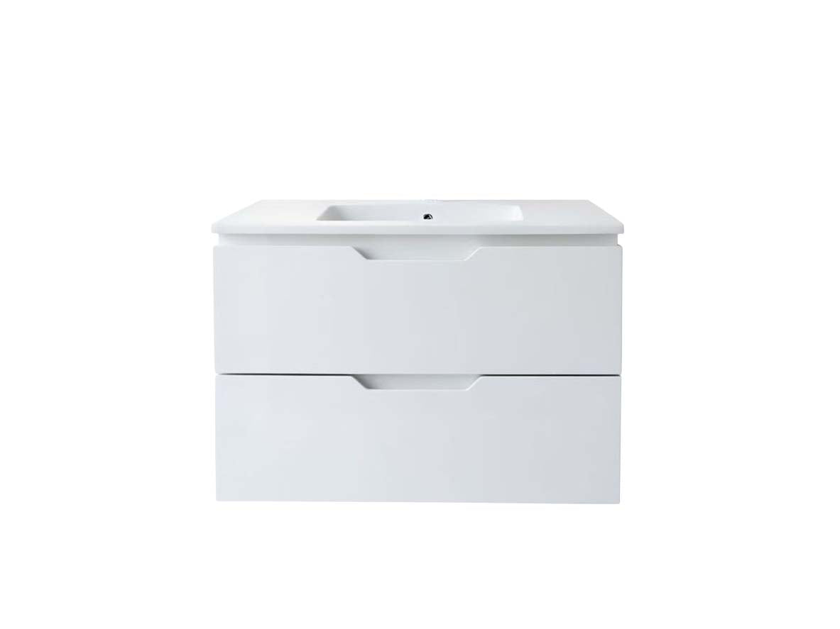 Vanity Suspended 36 in 2Drawers Undermounted slider with countertop 5 Colors