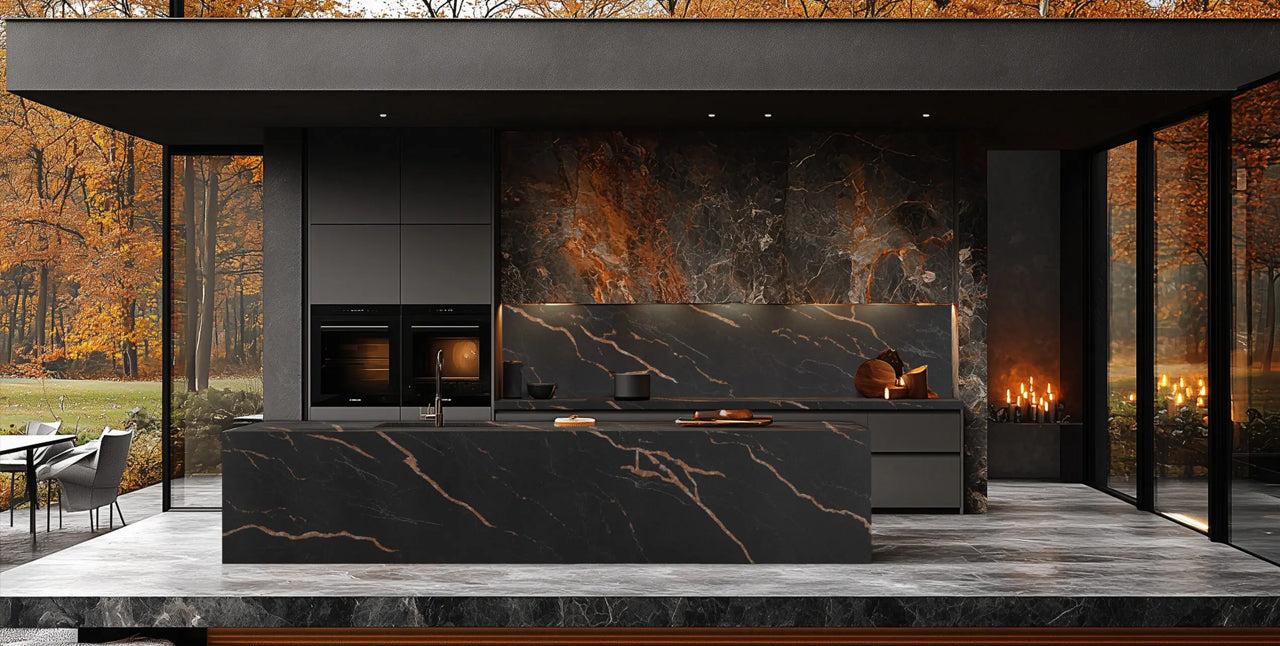 comptoir en quartz Prime Stone 3cm Laurence Gold 63,5 x 127 po