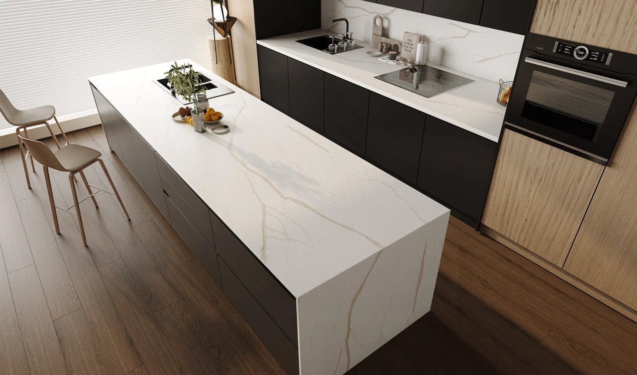 Countertop Quartz Prime Stone 2cm - 3cm Polar Onyx 63.5x127 in