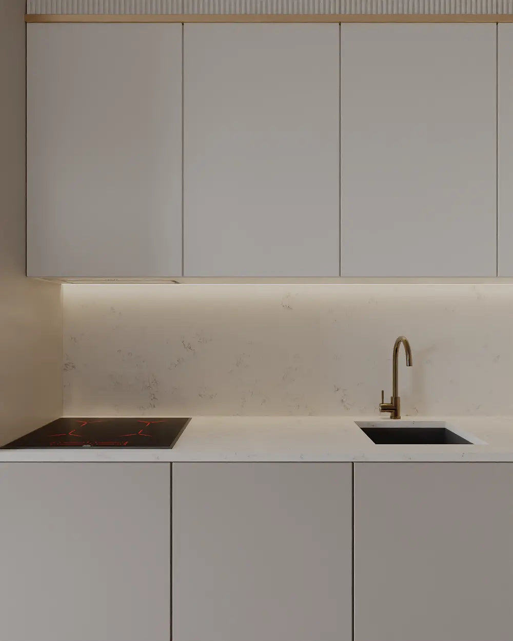 Countertop Quartz 2cm - 3cm TCE 4005 Carrara Cloud 63x126 in