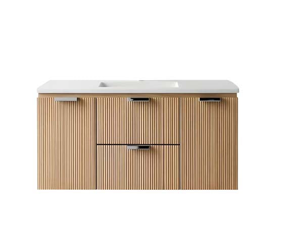 Vanity Suspended 48 in 2 Drawers 2 Doors with countertop 2 Colors