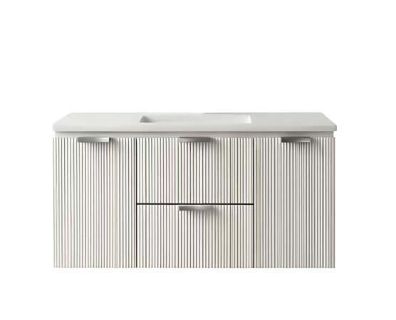 Vanity Suspended 48 in 2 Drawers 2 Doors with countertop 2 Colors