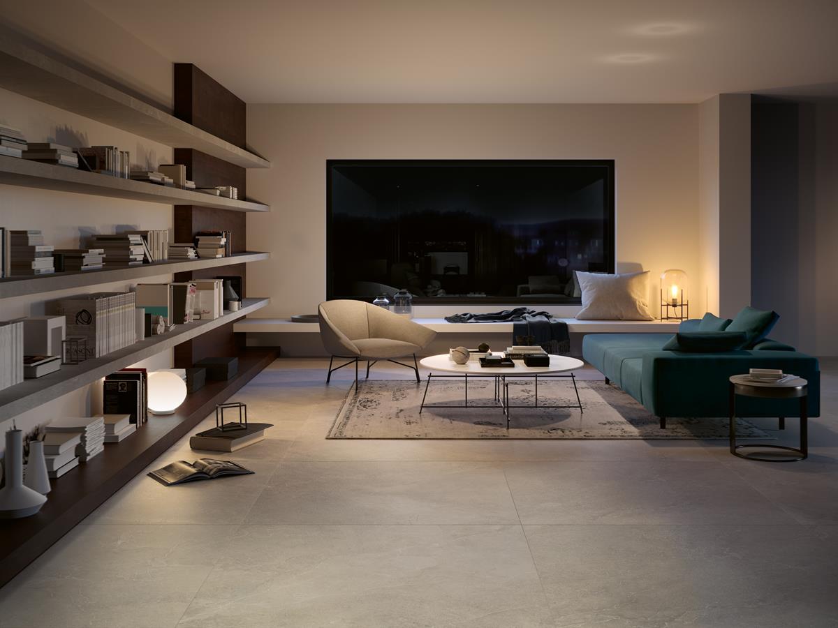 Carreau de porcelaine céramique - Collection LITHOS disponible en 2 formats, 4 couleurs et 2 finitions